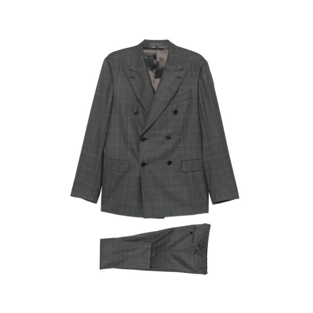 Caruso Grey Suits - Double  Breasted Suits Men